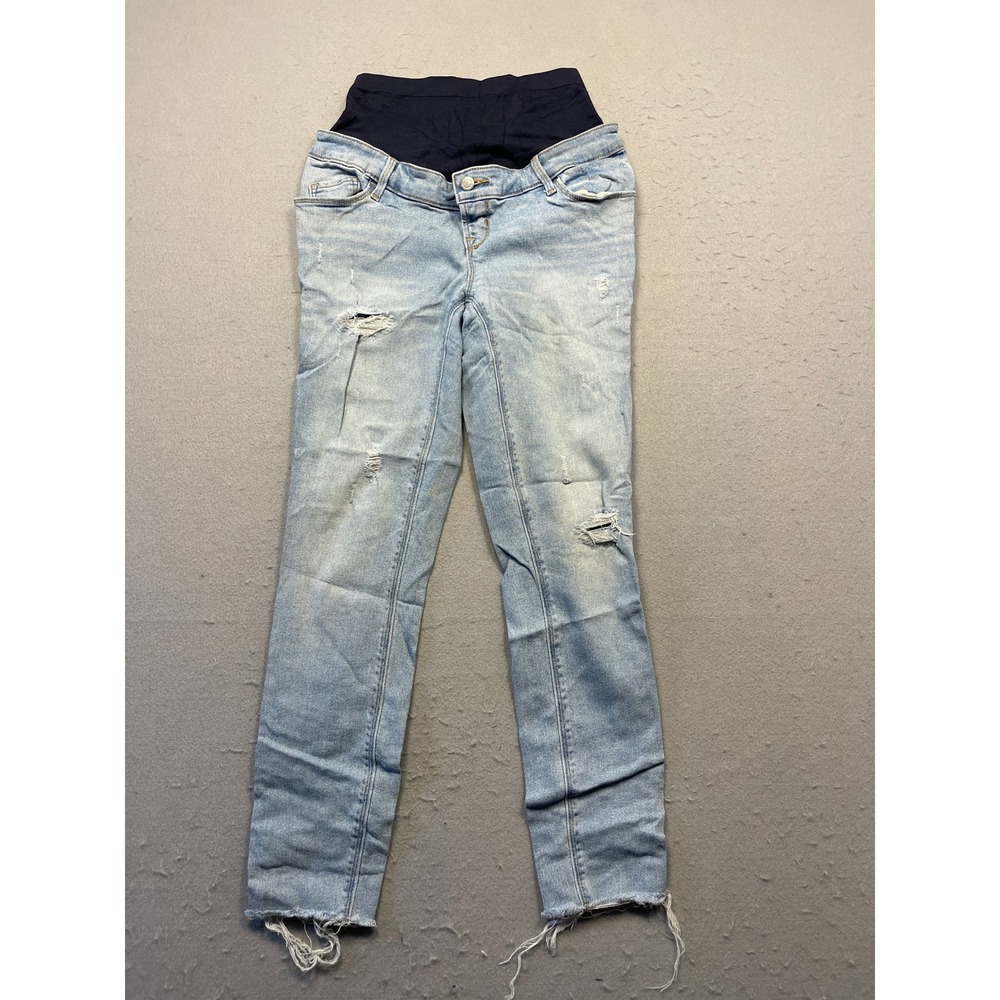 Old Navy Rockstar Super Skinny Cotton Light Wash 8 W31 Long Womens Maternity